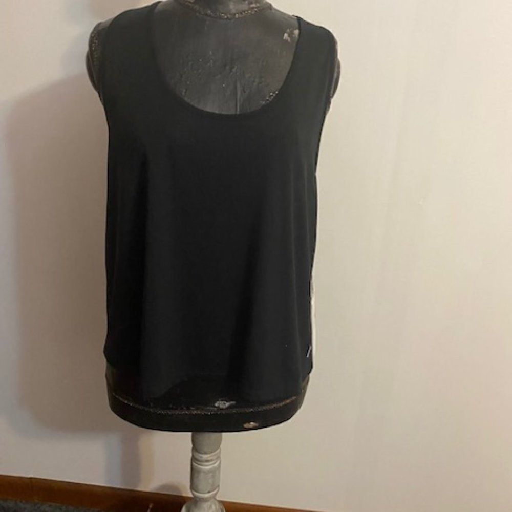 Johnny Was Calme Black Racer Back top, size XXL